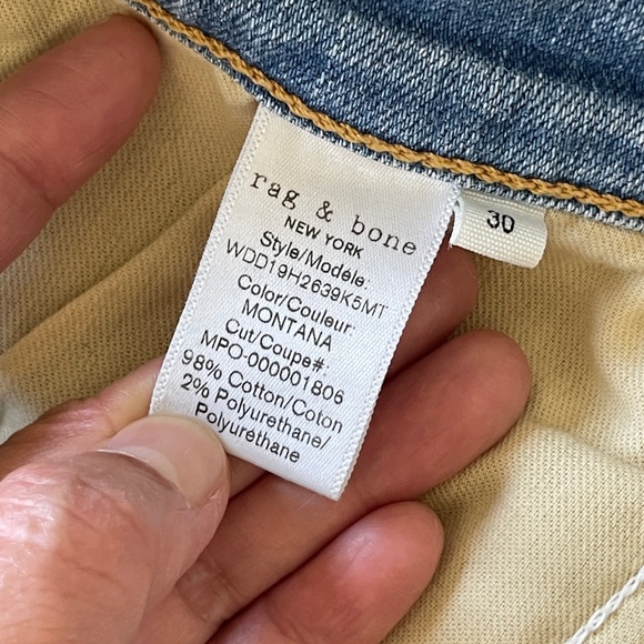 Rag and Bone Nina High Rise Ankle Skinny Jeans Size 30 Light Wash Button fly - Picture 8 of 14